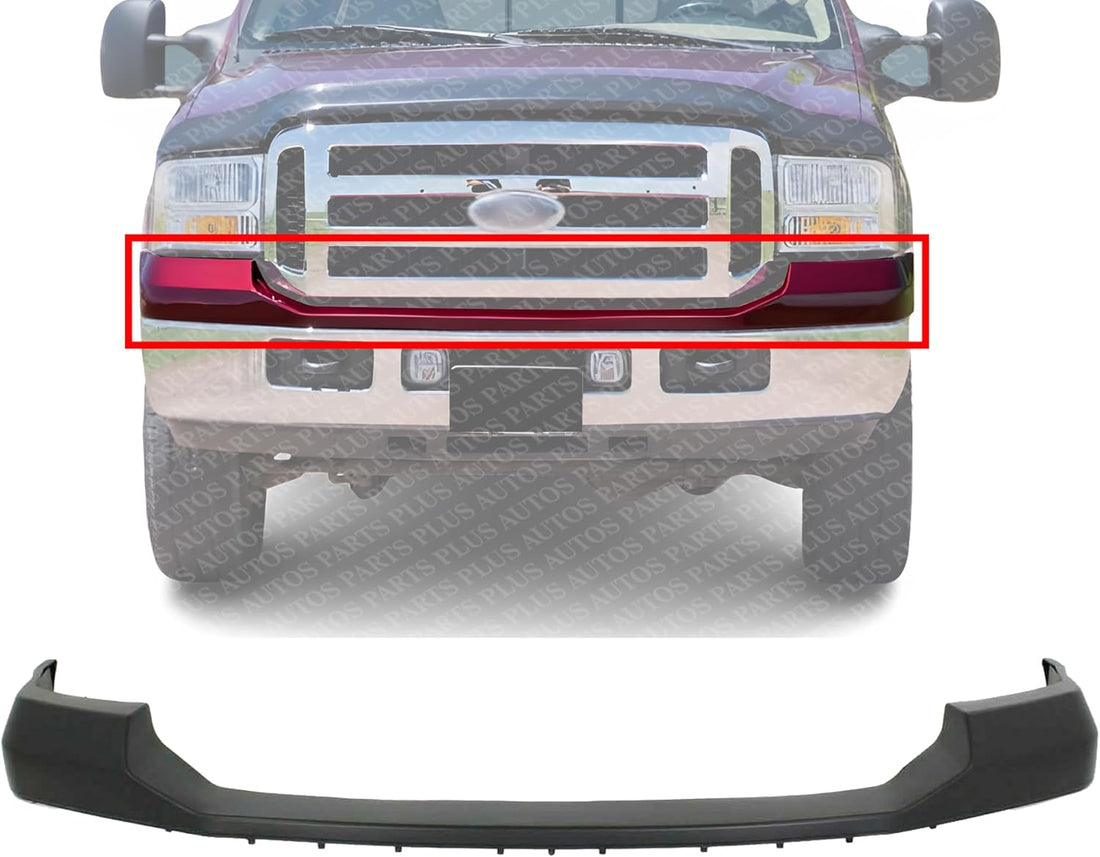 Front Bumper Upper Cover Primed Without Absorber Direct Replacement Compatible With 2005-2007 Ford F-Series Super Duty FO1057292 6C3Z17D957BAPTM