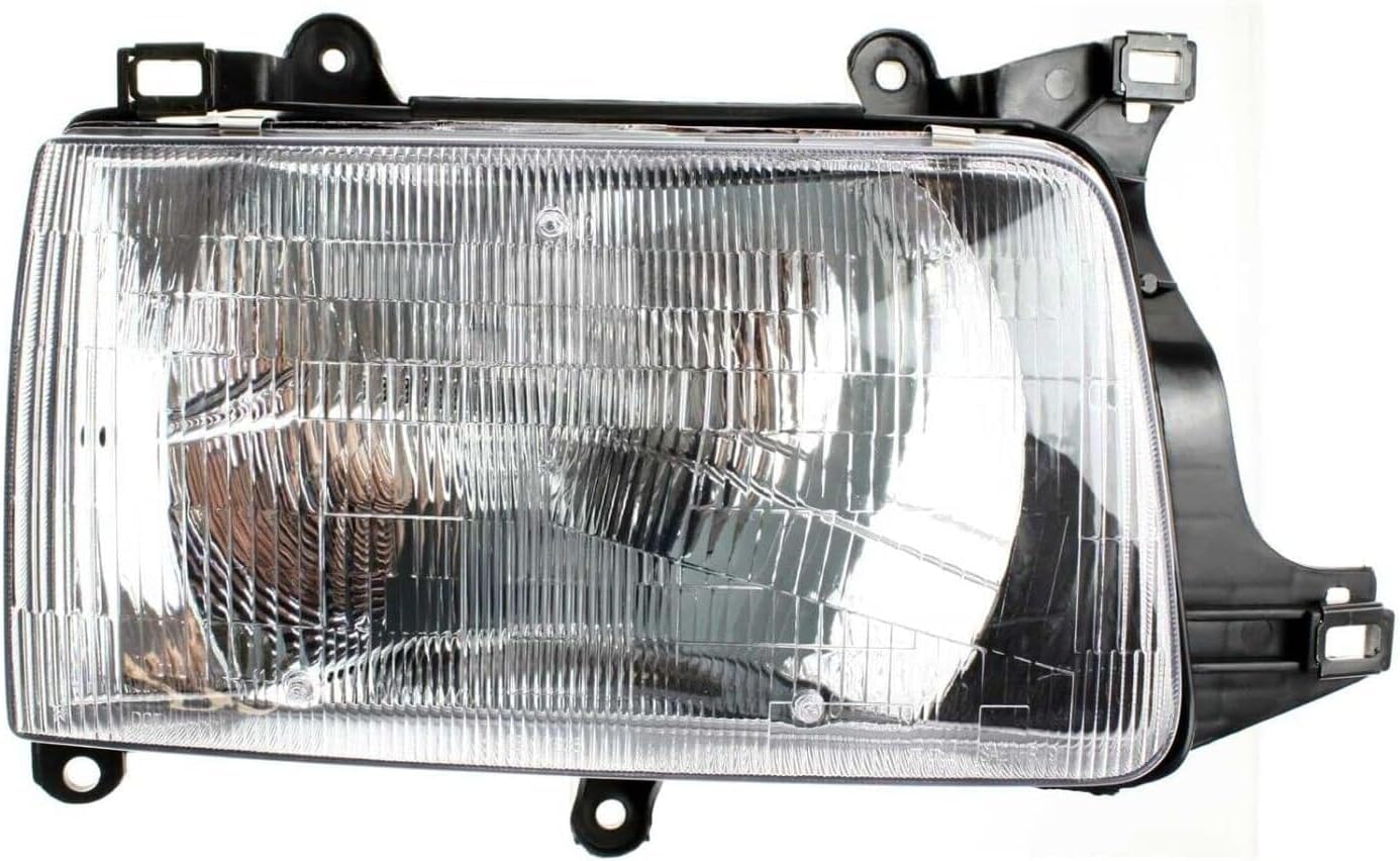 Front Head Lights Assembly + Corner + Signal Lamps Plastic Left Driver & Right Passenger Side Direct Replacement Compatible With 1993-1998 Toyota T100 TO2530118 TO2531118