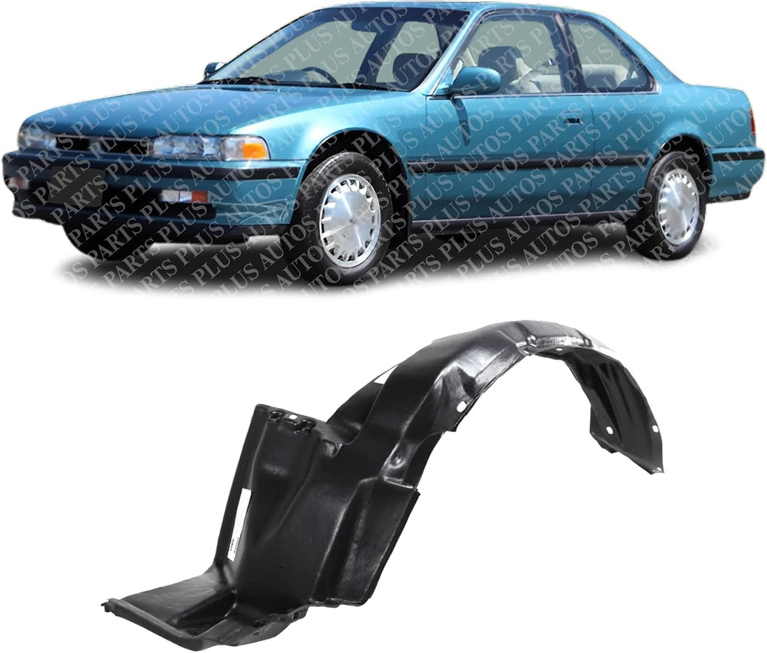 Front Fender Liner Left Driver Side Direct Replacement Compatible With 1990-1993 Honda Accord HO1248101 74151SM4010