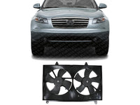Front Dual Fan Shroud Assembly Direct Replacement Compatible with 2003-2008 Infiniti FX35 IN3115104 21481CL80A