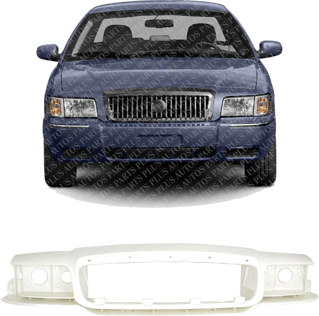 Front Header Panel Thermoplastic & Fiberglass Direct Replacement Compatible With 1998-2011 Ford Crown Victoria FO1220209 6W7Z8190A