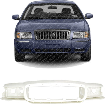 Front Header Panel Thermoplastic & Fiberglass Direct Replacement Compatible With 1998-2011 Ford Crown Victoria FO1220209 6W7Z8190A