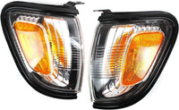 Front Headlights + Fillers + Corner Park Lamps Left Driver & Right Passenger Side Direct Replacement Compatible With 2001-2004 Toyota Tacoma TO2502136 TO2503136 TO1088108 TO1089108
