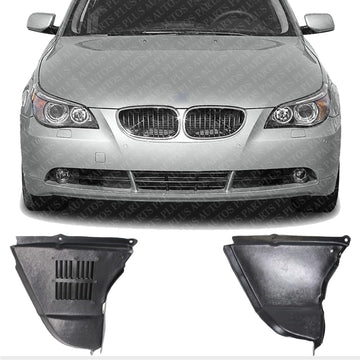 Front Engine Splash Shield Under Cover Right Passenger & Left Driver Side Direct Replacement Compatible with BMW 5-Series 2004-2007 BM1228125 BM1228126 51717033754 51717033753