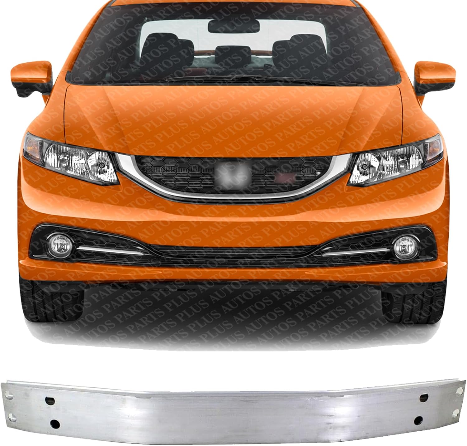 Front Bumper Reinforcement Aluminum Direct Replacement Compatible With 2013-2015 Honda Civic HO1006189 71131TR3A00