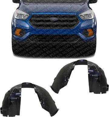 Set of 2 Front Fender Liner Right Passenger & Left Driver Side Direct Replacement Compatible With 2014-2019 Ford Escape FO1249161 FO1248161 CJ5Z16102B CJ5Z16103B