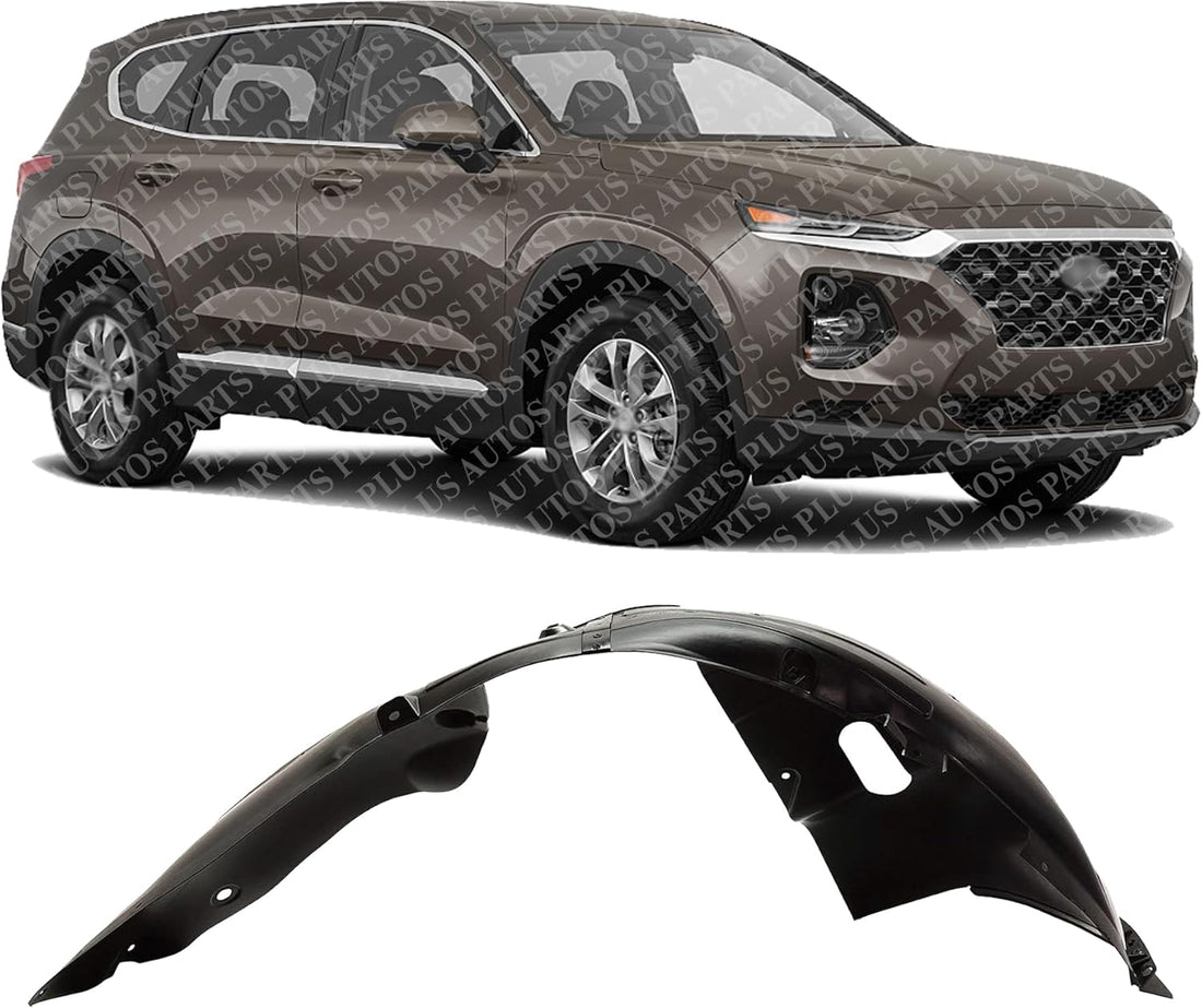 Front Fender Liner Right Passenger Side Direct Replacement Compatible with 2019-2020 Hyundai Santa Fe HY1249172 86812S2000