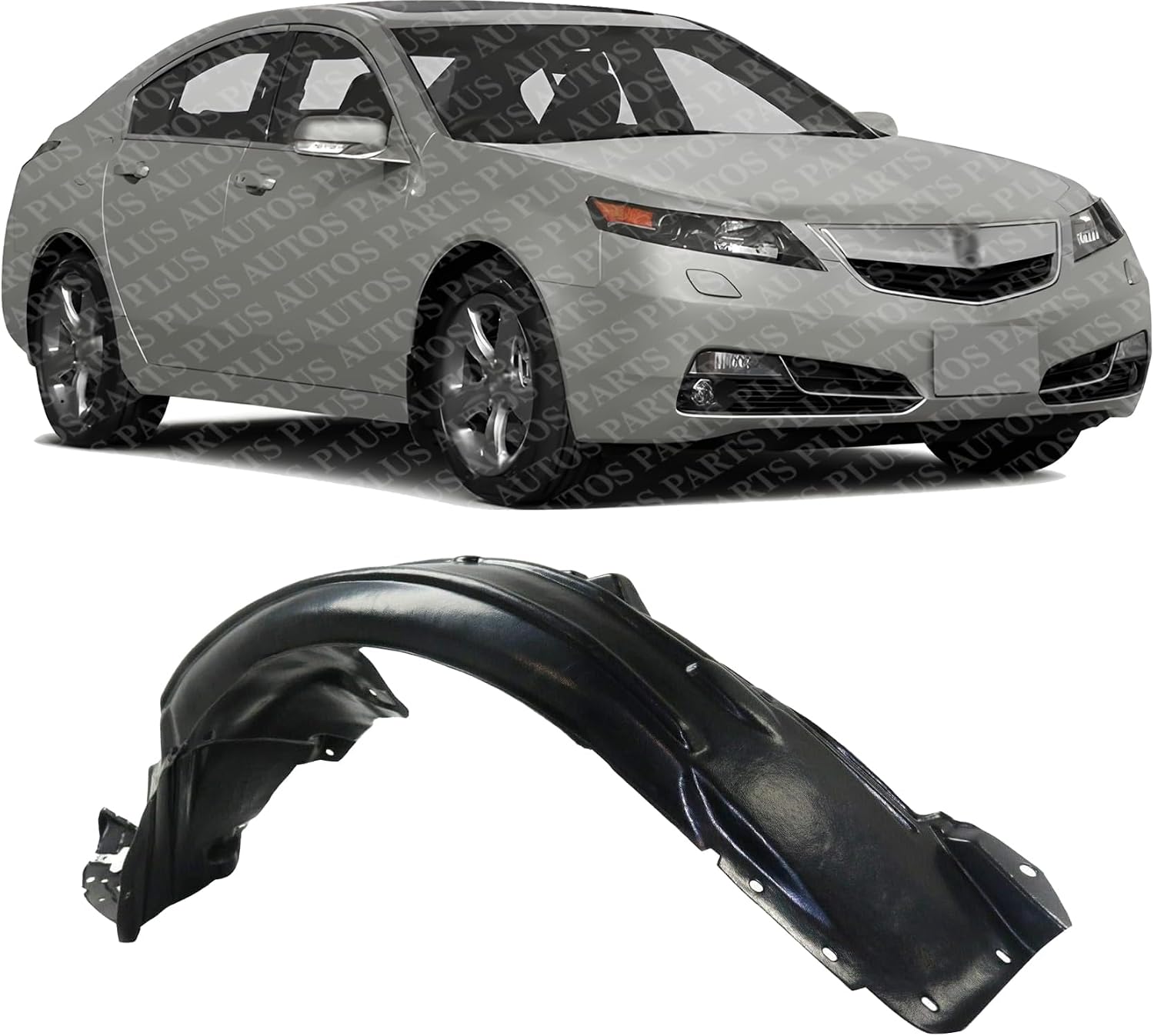 Front Fender Liner Right Passenger Side Direct Replacement Compatible With 2012-2014 Acura TL AC1249133 74101TK4A01-PFM