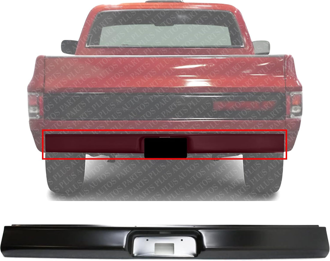 Rear Roll Pan Primed Steel with License Plate Holes & Light Kit Direct Replacement Compatible with 1973-1986 Chevrolet/GMC C/k Series REPC825511