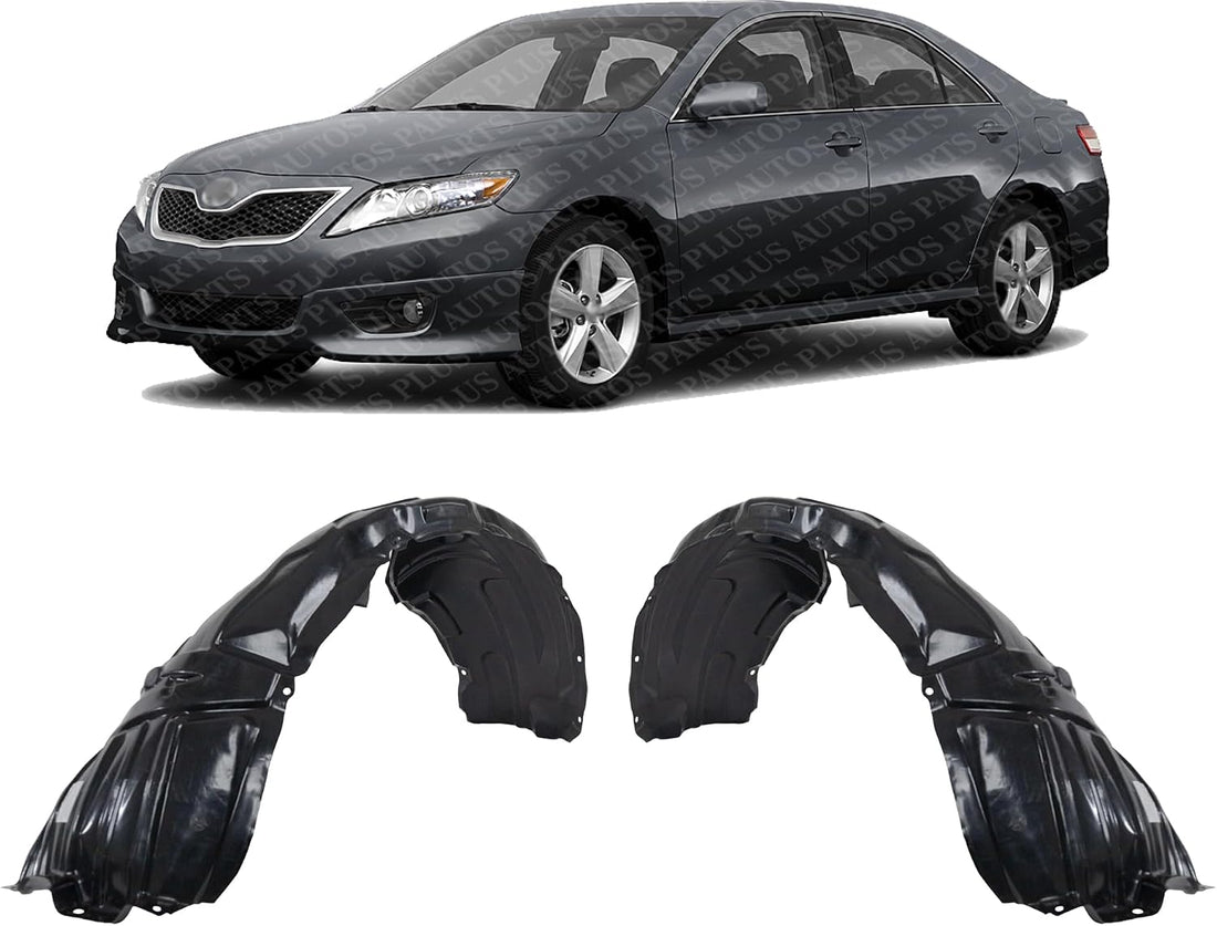 Set Of 2 Front Fender Liner Plastic Left Driver & Right Passenger Side Direct Replacement Compatible With 2007-2011 Toyota Camry TO1251122 TO1250122 5387506060 5387606060
