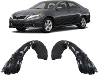 Set Of 2 Front Fender Liner Plastic Left Driver & Right Passenger Side Direct Replacement Compatible With 2007-2011 Toyota Camry TO1251122 TO1250122 5387506060 5387606060