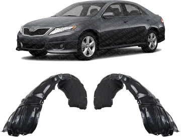 Set Of 2 Front Fender Liner Plastic Left Driver & Right Passenger Side Direct Replacement Compatible With 2007-2011 Toyota Camry TO1251122 TO1250122 5387506060 5387606060