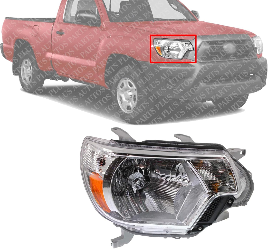 AUTOS PARTS PLUS Front Head Light Assembly Right Passenger Side Direct Replacement Compatible With 2012-2015 Toyota Tacoma TO2503213 8111004181