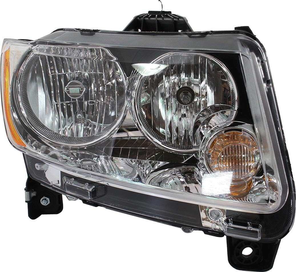 Set Of 2 Front Head Lights Assembly Left Driver & Right Passenger Side Direct Replacement Compatible With 2011-2013 jeep Compass 68088869AD-PFM 68088868AD-PFM