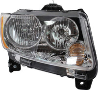 Set Of 2 Front Head Lights Assembly Left Driver & Right Passenger Side Direct Replacement Compatible With 2011-2013 jeep Compass 68088869AD-PFM 68088868AD-PFM