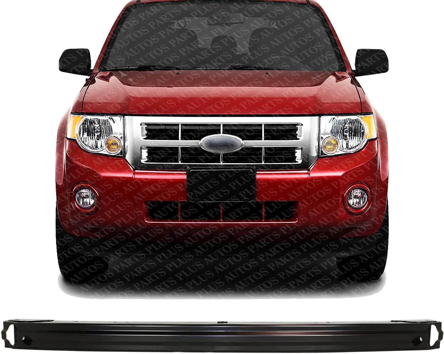 Front Bumper Reinforcement Steel Direct Replacement Compatible With 2001-2011 Mazda Tribute / 2001-2012 Ford Escape / 2006-2011 Mercury Mariner FO1025111 FO1006225