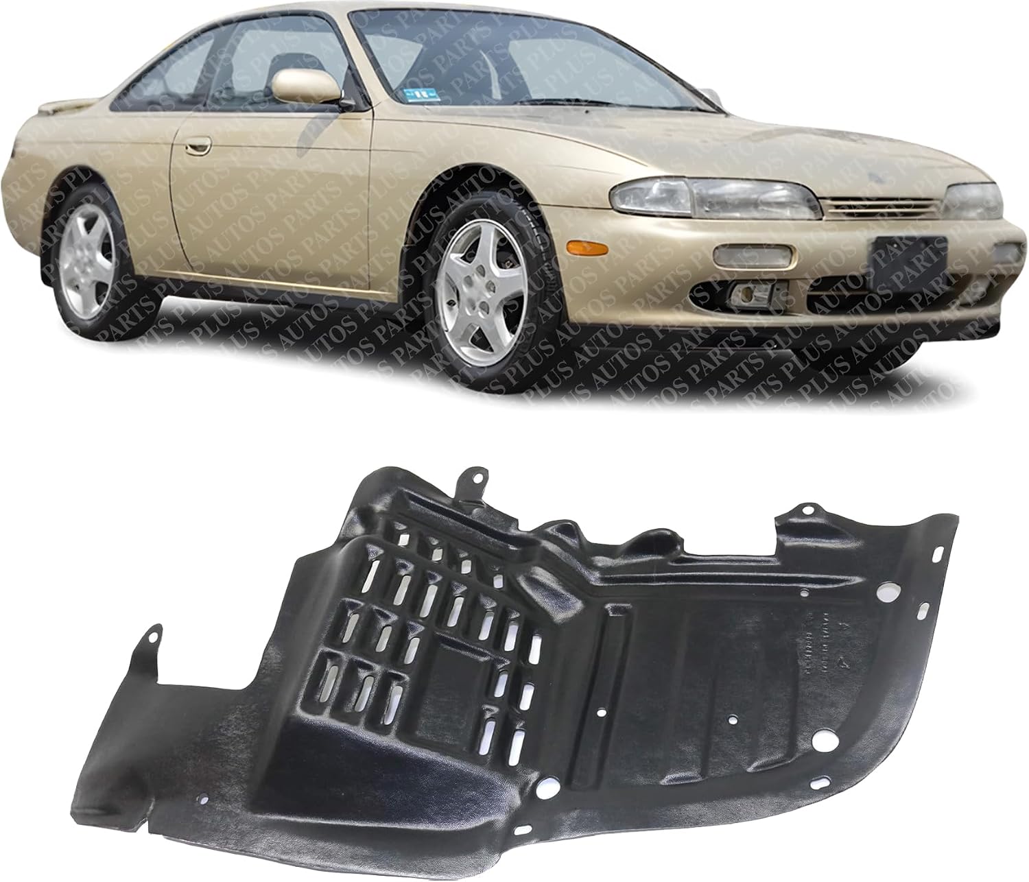 Front Section Fender Liner Right Passenger Side Direct Replacement Compatible With 1995-1996 Nissan 240SX NI1251122 6384465F00