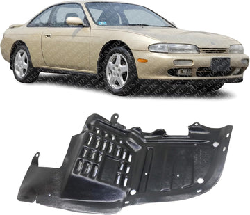 Front Section Fender Liner Right Passenger Side Direct Replacement Compatible With 1995-1996 Nissan 240SX NI1251122 6384465F00