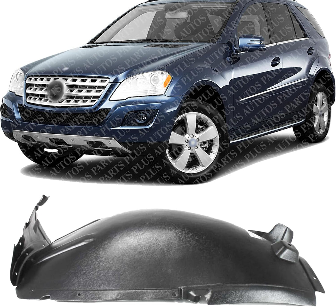 Front Section Fender Liner Left Driver Side Direct Replacement Compatible With 2006-2011 Mercedes Benz ML-Class MB1248125 1648802705