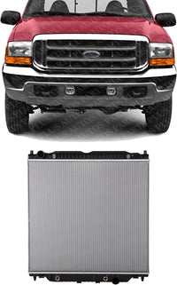 Front Radiator Aluminum Core Direct Replacement Compatible With 2003-2004 Ford F-Series Super Duty / 2003-2005 Excursion FO3010256 4C3Z8009BA