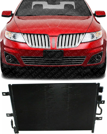 Front A/C Condenser Aluminum Core Direct Replacement Compatible With 2010-2016 Lincoln MKS / 2010-2017 Ford Taurus FO3030224 BA5Z19712A