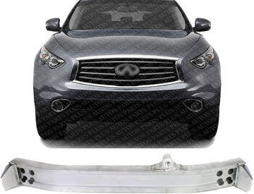 Front Bumper Reinforcement Aluminum Direct Replacement Compatible With 2009-2013 Infiniti FX35 / 2014-2017 QX70 IN1006150 620301CA0A