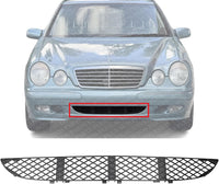 Front Bumper Center Grille Primed Plastic Direct Replacement Compatible With 2000-2002 Mercedes Benz E-Class MB1036101 2108850053