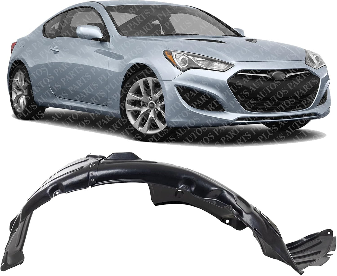 Front Fender Liner Right Passenger Side Direct Replacement Compatible With 2013-2016 Hyundai Genesis Coupe HY1249144 868122M500