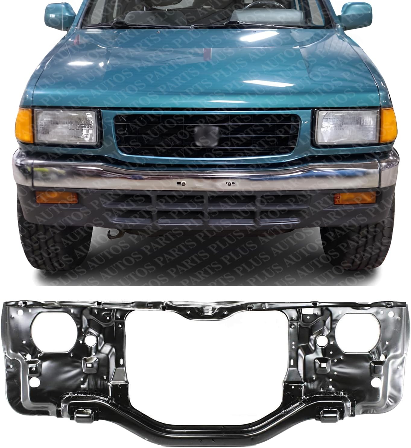 Front Radiator Support Assembly Steel Direct Replacement Compatible With 1988-1994 Isuzu Pickup / 1991-1997 Rodeo IZ1225101 8970947980