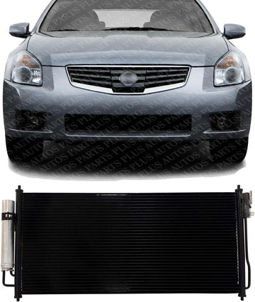 Front A/C Condense Aluminum Core Direct Replacement Compatible With 2002-2006 Nissan Altima / 2004-2008 Maxima NI3030150 921008J050