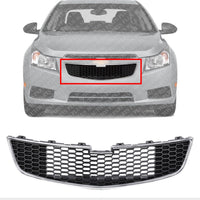 Front Bumper Grille Chrome Shell/Painted Black Insert Direct Replacement Compatible With 2011-2014 Chevrolet Cruze GM1200624 95225615