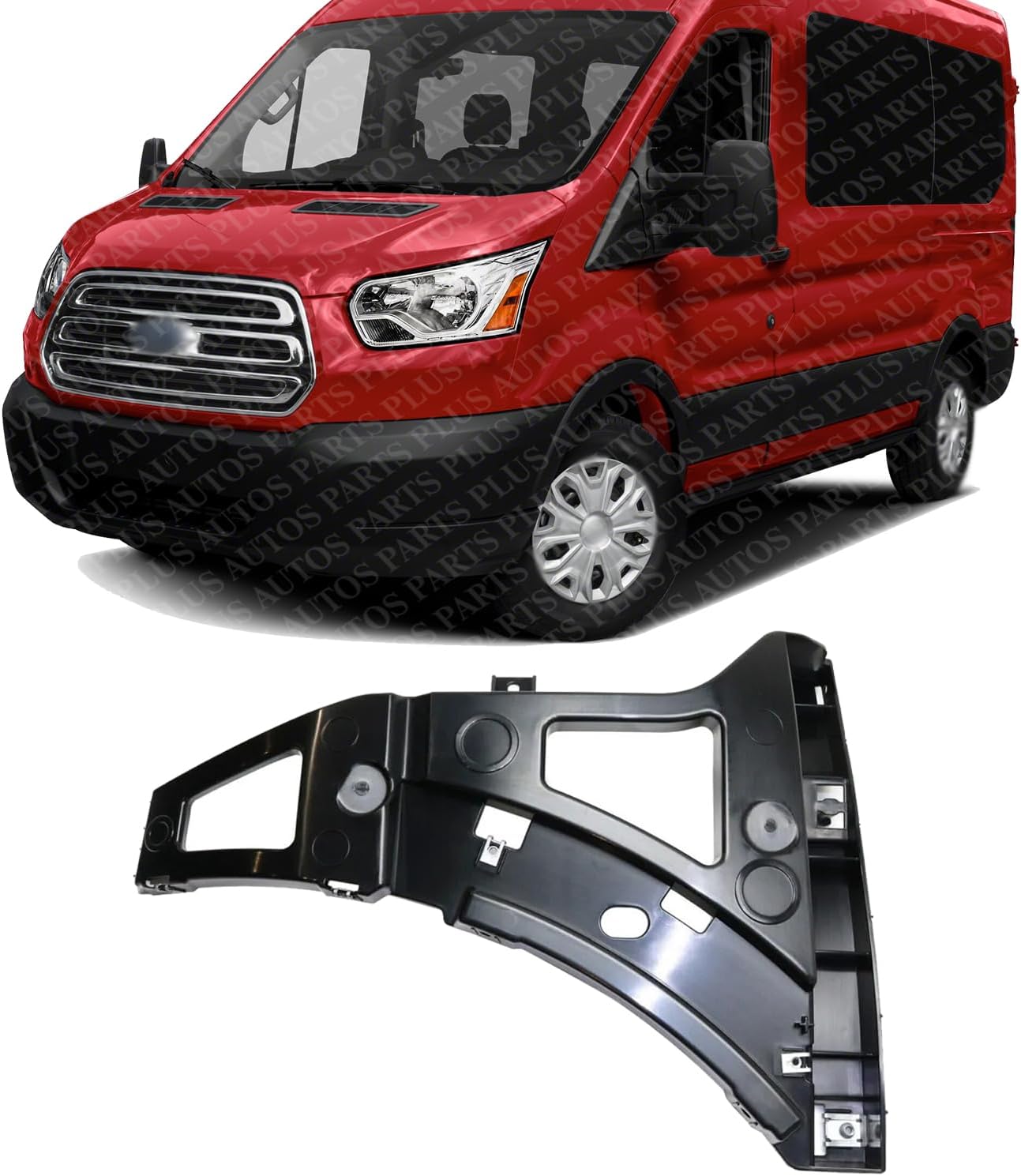 Front Bumper Lower Cover Bracket Left Driver Side Direct Replacement Compatible With 2015-2019 Ford Transit-150 250 350 350HD FO1042144 BK3Z17C947G