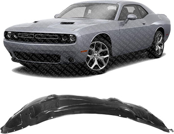 Front Fender Liner Left Driver Side Direct Replacement Compatible With 2015-2022 Dodge Challenger CH1248178 68184705AF