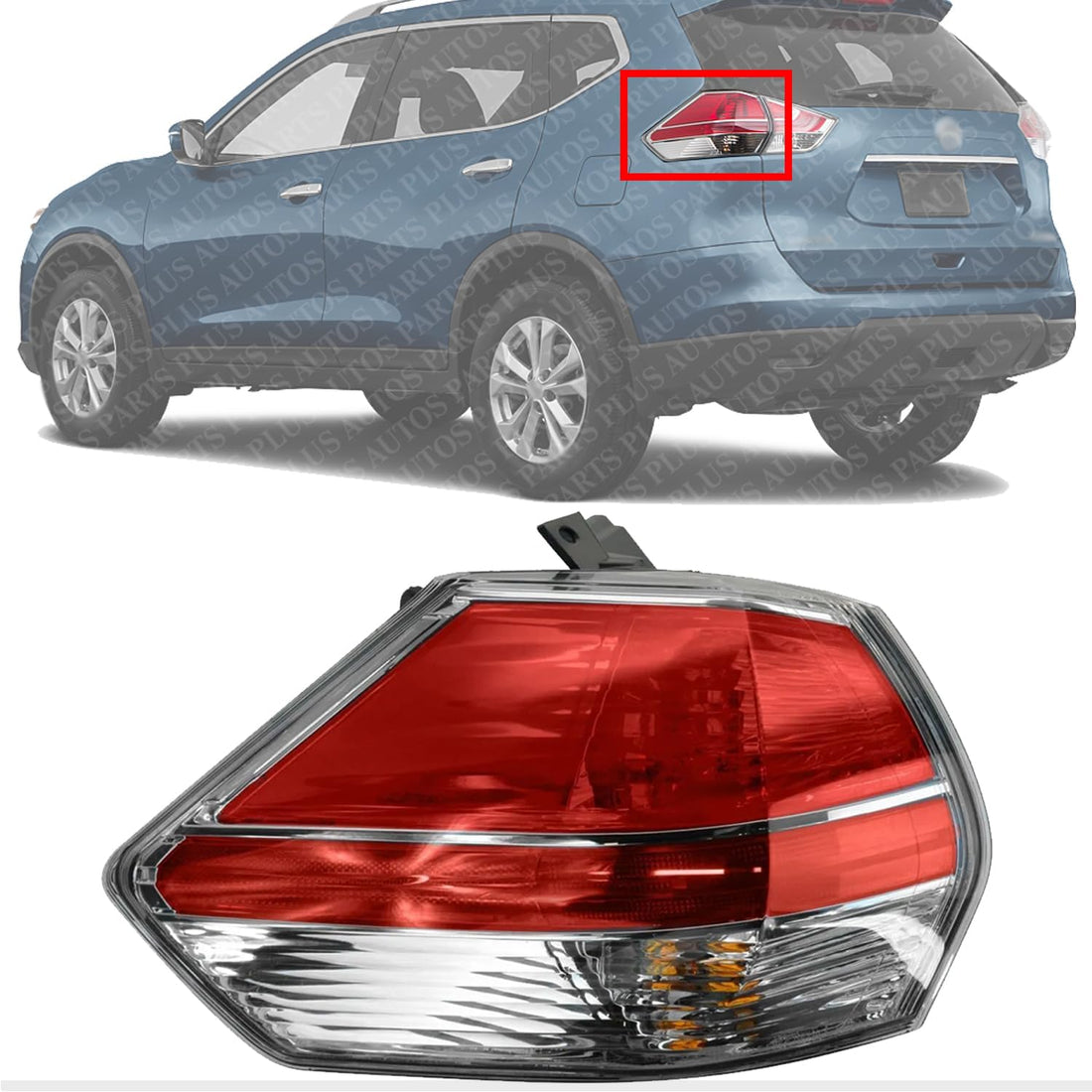 AUTOS PARTS PLUS Tail Light Outer Assembly Left Driver Side Direct Replacement Compatible With 2014-2016 Nissan Rogue NI2804102 265554BA0A