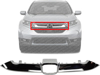 Front Center Grille Trim Molding Chrome Direct Replacement Compatible With 2017-2019 Honda CR-V HO1210150 71122TLAA00
