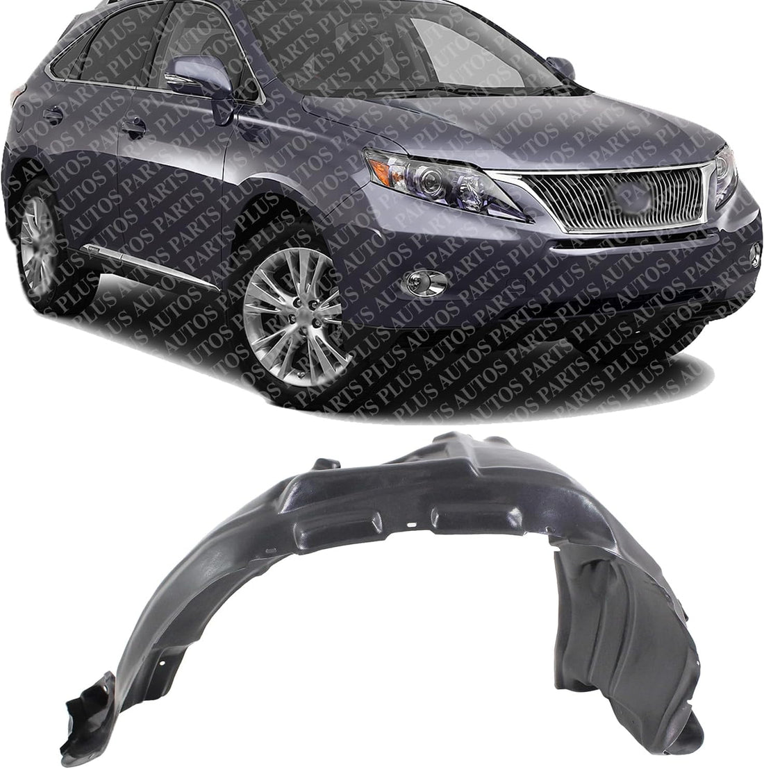 Front Fender Liner Right Passenger Side Direct Replacement Compatible with 2010-2013 Lexus RX350 / 2010-2012 RX450h LX1249110 538050E020