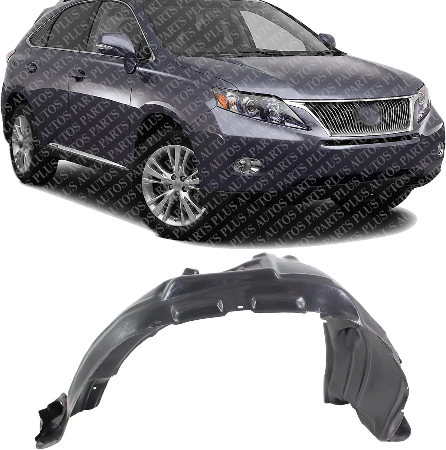 Front Fender Liner Right Passenger Side Direct Replacement Compatible with 2010-2013 Lexus RX350 / 2010-2012 RX450h LX1249110 538050E020