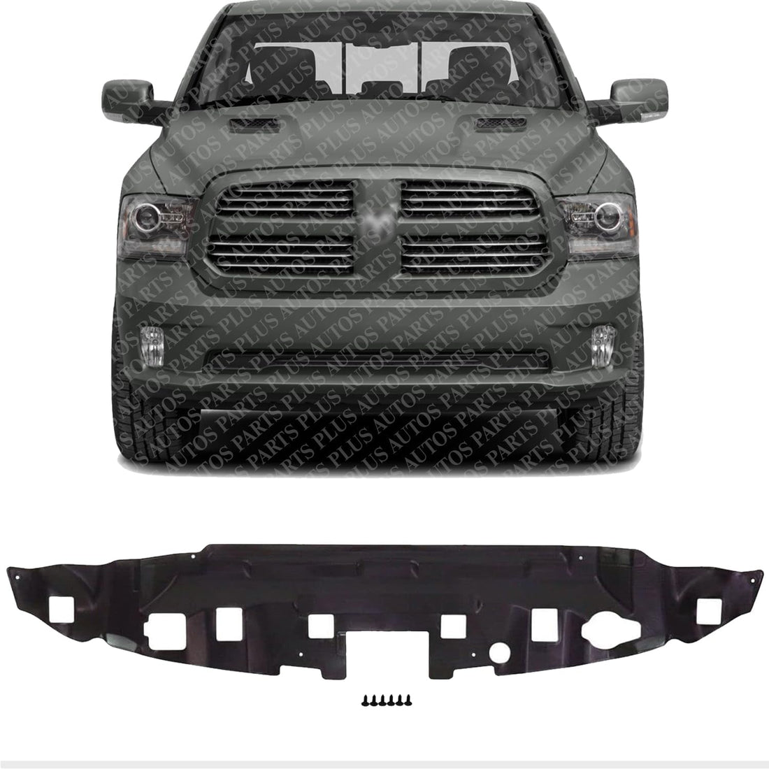 Front Radiator Support Cover Direct Replacement Compatible with 2013-2018 Doge Ram 1500 / 2010-2013 2500 3500 CH1224110 55057072AF