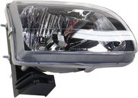 Front Head Lights + Corner Lamps Assembly With Black Trim Right Passenger & Left Driver Side Direct Replacement Compatible With 2001-2004 Toyota Tacoma TO2502136 TO2503136 TO2520163