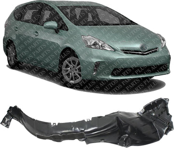 Front Fender Liner Left Driver Side Direct Replacement Compatible With 2012-2014 Toyota Prius V TO1248179 5387647041