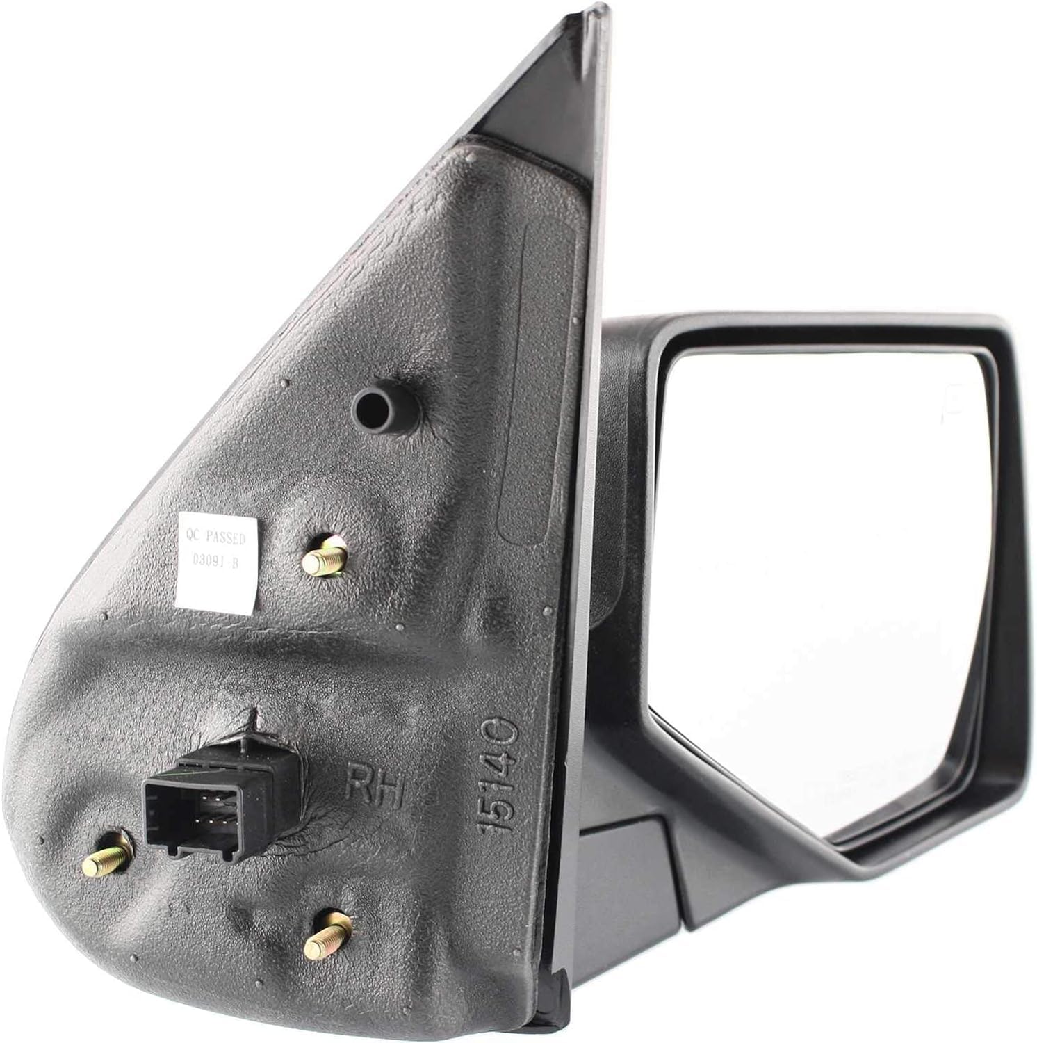 Front Power Mirror Manual Folding Heated Textured Right Passenger Side Direct Replacement Compatible With 2006-2010 Ford Explorer FO1321270 6L2Z17682CAA