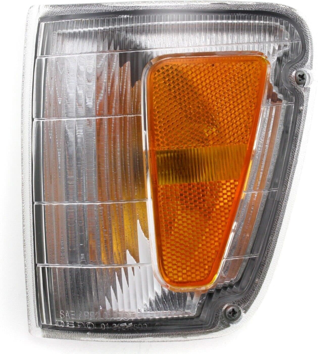 Front Head Lights Assembly + Corner + Signal Lamps Plastic Left Driver & Right Passenger Side Direct Replacement Compatible With 1993-1998 Toyota T100 TO2530118 TO2531118