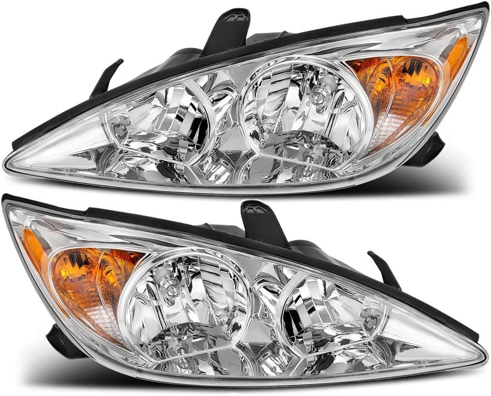 Set Of 2 Front Head Light Assembly Left Driver & Right Passenger Side Direct Replacement Compatible With 2002-2004 Toyota Camry TO2503137 TO2502137 81110AA060 81150AA060