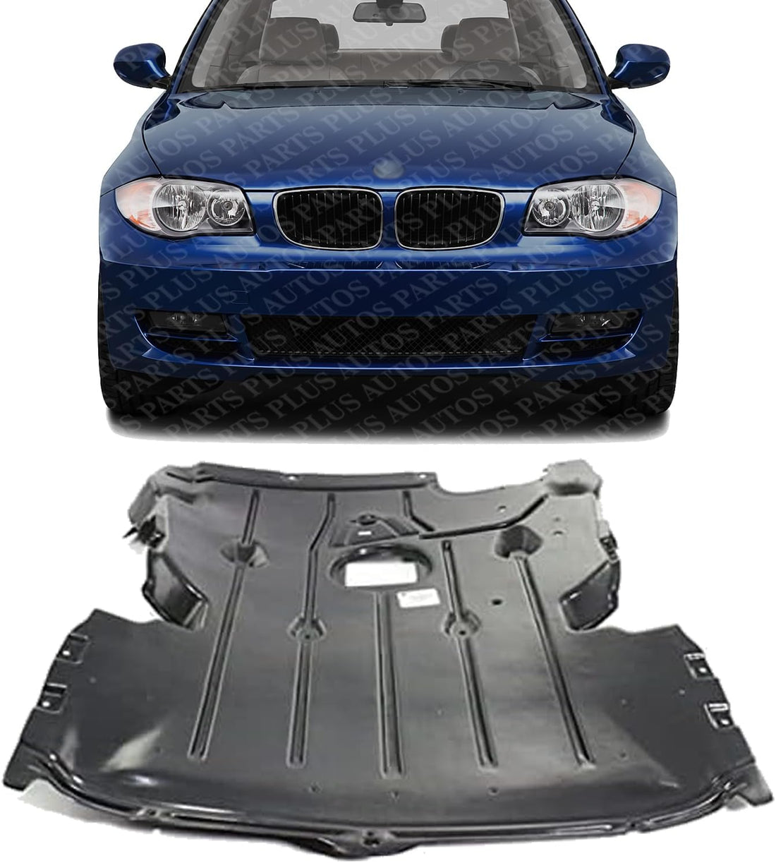 Front Engine Center Splash Shield Under Cover Direct Replacement Compatible with 2008-2013 BMW 128i BM1228138 51752996364