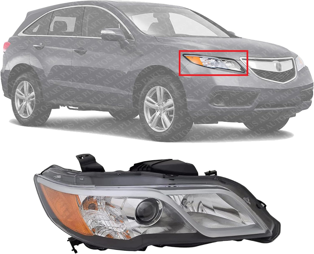 Front Head Light Assembly Halogen Right Passenger Side Direct Replacement Compatible With 2013-2015 Acura RDX AC2503123 33100TX4A11
