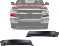 Set Of 2 Front Bumper Outer Filler Left Driver & Right Passenger Side Direct Replacement Compatible With 2016-2018 Chevrolet Silverado / 2019 LD 1500 GM1088183 GM1089183 84052265