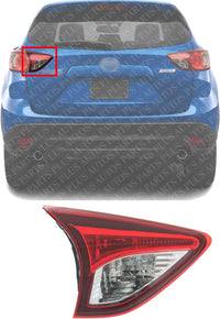 Tail Light Inner Assembly Halogen Left Driver Side Direct Replacement Compatible With 2013-2016 Mazda CX-5 MA2802108 KD53513G0E
