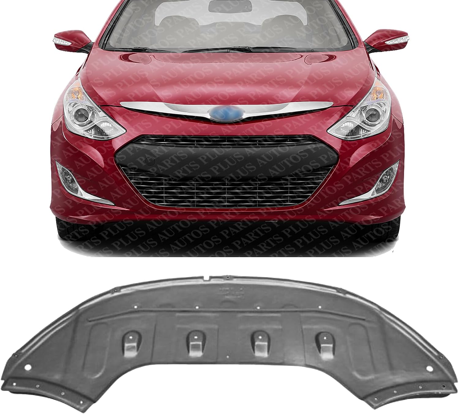 Front Engine Splash Shield Under Cover Direct Replacement Compatible with 2015-2017 Hyundai Sonata HY1228184 29110C2000 29110C2100