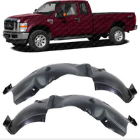 Set Of 2 Front Fender Liner Left Driver & Right Passenger Side Direct Replacement Compatible With 2008-2010 Ford F-Series Super Duty FO1249147 FO1248147 8C3Z16055D 8C3Z16054B