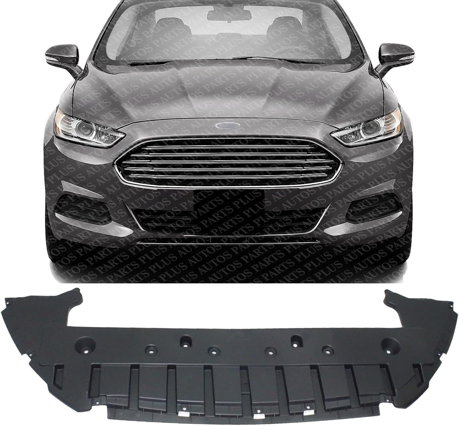 Front Engine Splash Shield Under Cover Lower Air Deflector Direct Replacement Compatible with 2013-2016 Ford Fusion FO1228124 DS7Z8349B